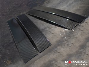 Alfa Romeo Giulia Exterior Door Pillars - Carbon Fiber - Feroce Carbon
